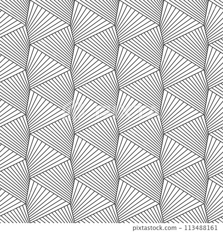 Abstract pattern of lines. Seamless background. Template for packaging, texture, cover, clothing, interior design and creative idea Abstract pattern of lines. Seamless background. Template for packaging, texture, cover, clothing, interior design and creative idea 113488161