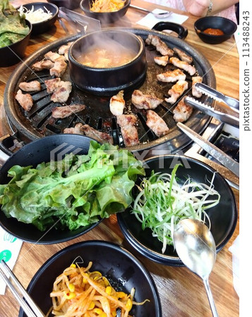 Authentic Korean samgyeopsal Authentic Korean samgyeopsal 113488243
