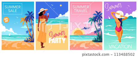 Summer and Travel concept with tropical beach Summer and Travel concept with tropical beach 113488502