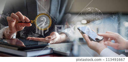 The concept of answering questions in technologies. 113491667