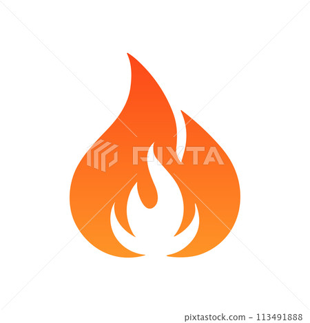 Fire flame vector hot icon. Fire abstract bonfire flammable background flame icon. Fire flame vector hot icon. Fire abstract bonfire flammable background flame icon. 113491888