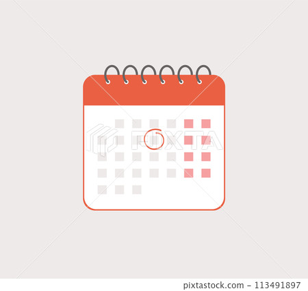 Calendar selected date annual month plan schedule vector birthday meeting. Remember date calendar 113491897