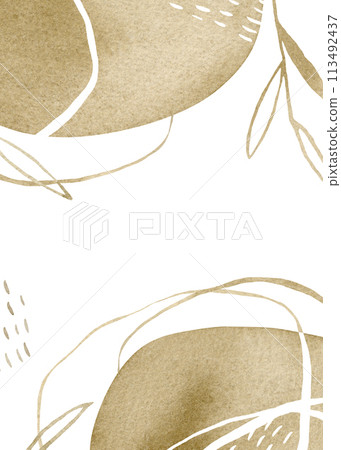 watercolor abstract template with copy space olive green on white background watercolor abstract template with copy space olive green on white background 113492437