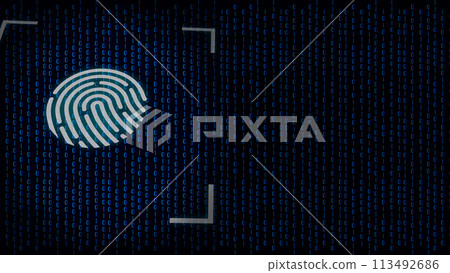 The finger scan for security or technology concept 3d rendering. The finger scan for security or technology concept 3d rendering. 113492686