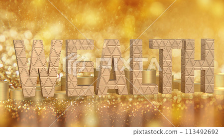 The wealth and coins for Business concept 3d rendering. 113492692