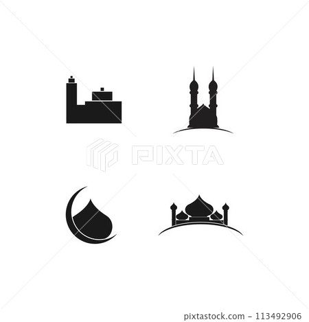 mosque logo mosque logo 113492906