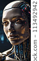 Futuristic Android AI Robot 113492942