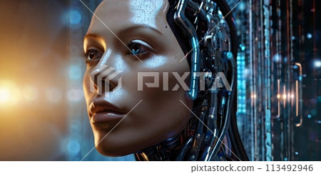 Futuristic Android AI Robot 113492946