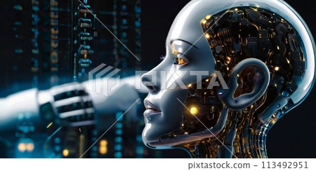 Futuristic Android AI Robot 113492951