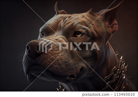 Angry Pitbull American Bully 113493010