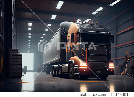 Special purpose truck for in the hangar garage on maintenance 113493011