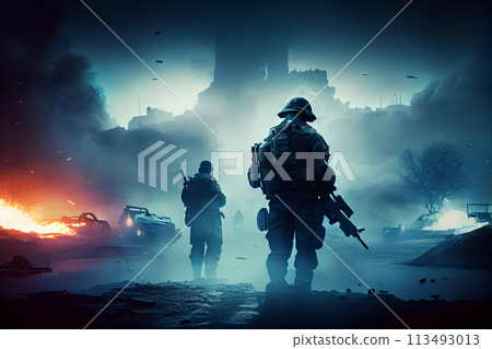 soldiers of the elite special purpose units 113493013