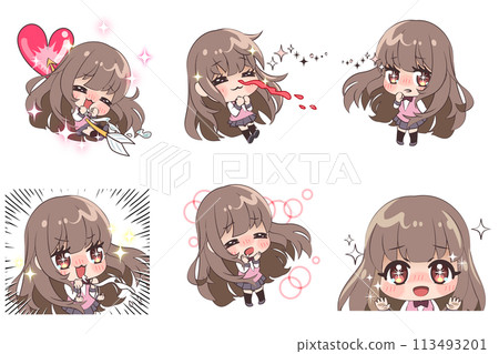 迷你角色_興奮的女孩 113493201