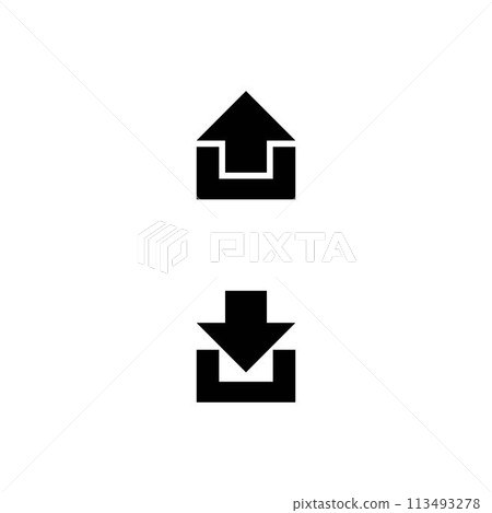 upload and download logo 113493278