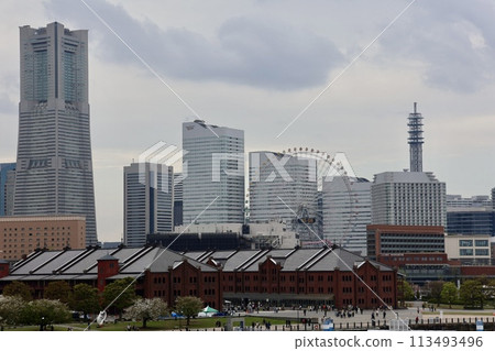 Minato Mirai as seen from Red Brick Park Minato Mirai as seen from Red Brick Park 113493496