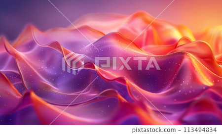 Liquid Flowing Colorful Silk Texture Background. Abstract Colors Creative Wallpaper. 113494834
