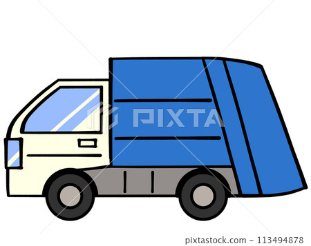 簡易垃圾車插畫素材 113494878