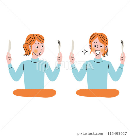 Meal_Woman_Fork_Knife_2 113495927