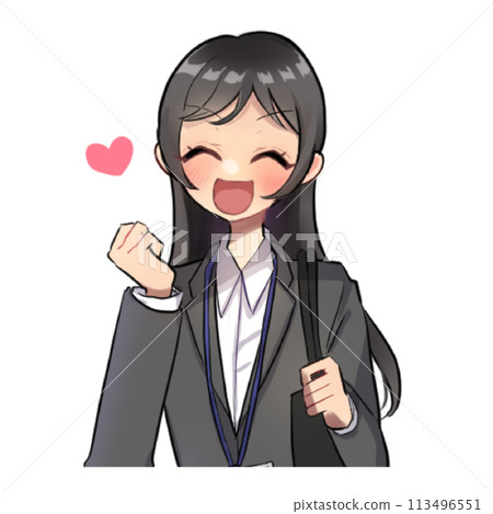 身穿西裝、笑容燦爛的社會女性成員 身穿西裝、笑容燦爛的社會女性成員 113496551