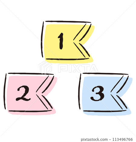 簡約時尚的旗形排名零件一套(彩色) 簡約時尚的旗形排名零件一套(彩色) 113496766