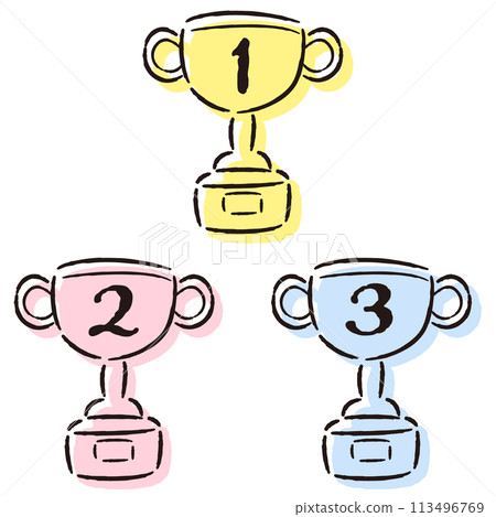 簡約時尚的杯子(獎盃)排名零件套裝(彩色) 簡約時尚的杯子(獎盃)排名零件套裝(彩色) 113496769