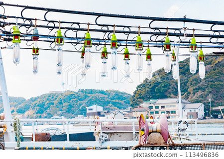 Squid fishing boat lights Squid fishing boat lights 113496836