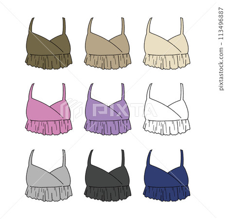 Bustier illustration set 113496887