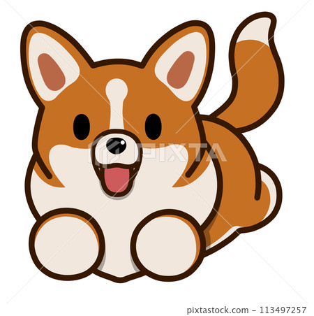帶有奔跑尾巴的柯基犬(紅色) 帶有奔跑尾巴的柯基犬(紅色) 113497257