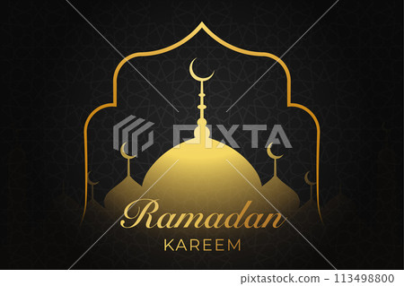 Vector Ramadan, Eid al-Fitr, Islamic background template Vector Ramadan, Eid al-Fitr, Islamic background template 113498800