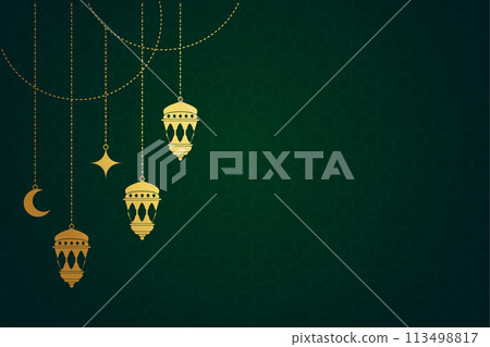 Vector Ramadan, Eid al-Fitr, Islamic background template Vector Ramadan, Eid al-Fitr, Islamic background template 113498817