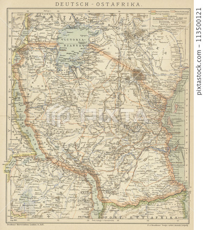Early 20th Century World Map East Africa 113500121