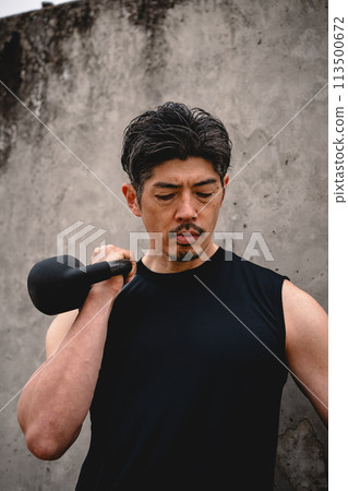 40s, Male, Fitness, Muscle Training 113500672