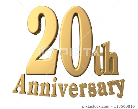 3DCG characters "20th Anniversary/20th Anniversary" Gold, Gold 113500810