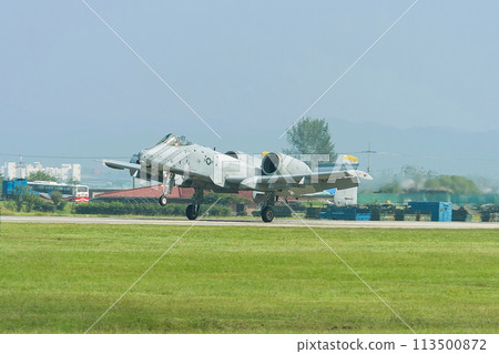 美國空軍韓國A-10A雷電II攻擊機降落 113500872