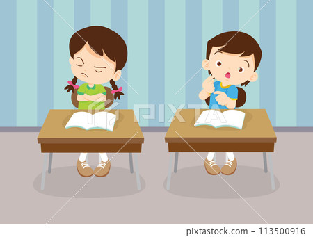students and teacher in classroom 113500916