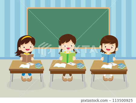 students and teacher in classroom students and teacher in classroom 113500925