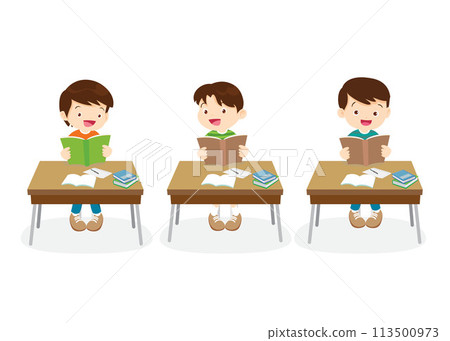 students and teacher in classroom 113500973