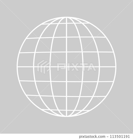 圖標地球簡單白線 113501191
