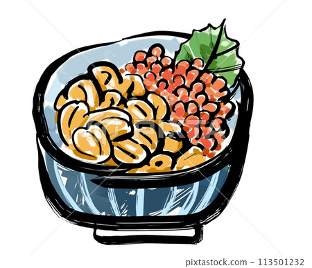 Sea urchin potatoes on rice Sea urchin potatoes on rice 113501232