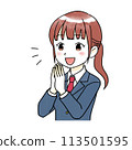 A watercolor illustration of a female student who is convinced 113501595