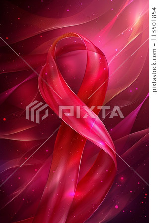 World cancer day ribbon vector illustration. 113501854