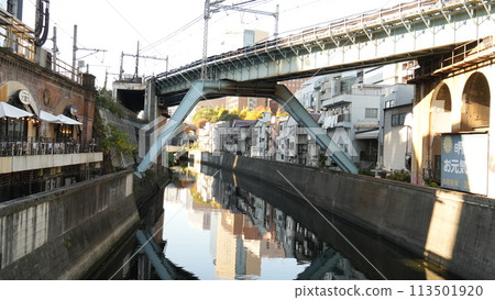 JR總武線和神田川上的神田川大橋 113501920