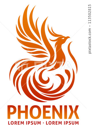 Phoenix Bird Animal Design Icon Mascot Symbol 113502815