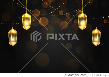 Vector Ramadan, Eid al-Fitr, Islamic background template 113503137