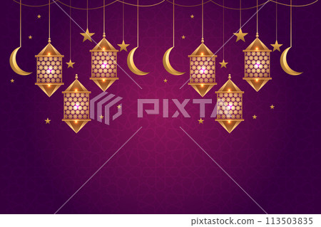 Vector Ramadan, Eid al-Fitr, Islamic background template Vector Ramadan, Eid al-Fitr, Islamic background template 113503835
