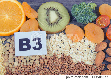 Healthy nutritious food as source natural vitamin B3, fiber and other minerals Healthy nutritious food as source natural vitamin B3, fiber and other minerals 113504344