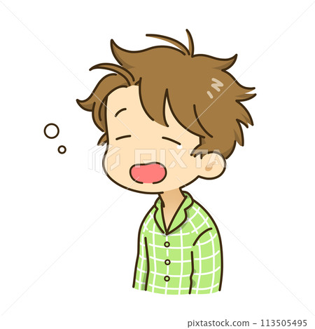 打呵欠的人醒來 113505495