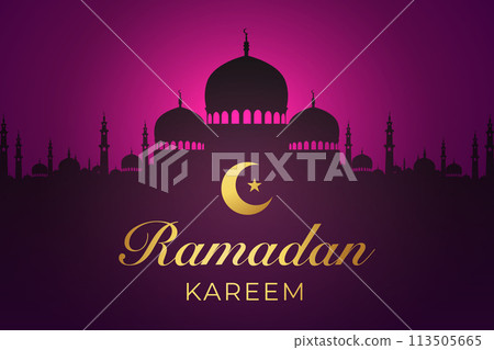 Vector Ramadan, Eid al-Fitr, Islamic background template Vector Ramadan, Eid al-Fitr, Islamic background template 113505665