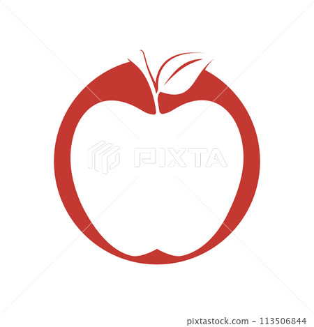 simple apple vector image simple apple vector image 113506844