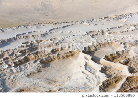 Natural travertine pools and terraces in Pamukkale Natural travertine pools and terraces in Pamukkale 113506990